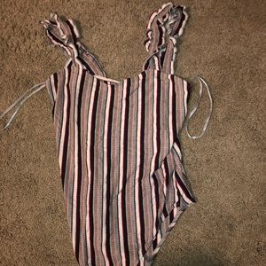 Striped bodysuit